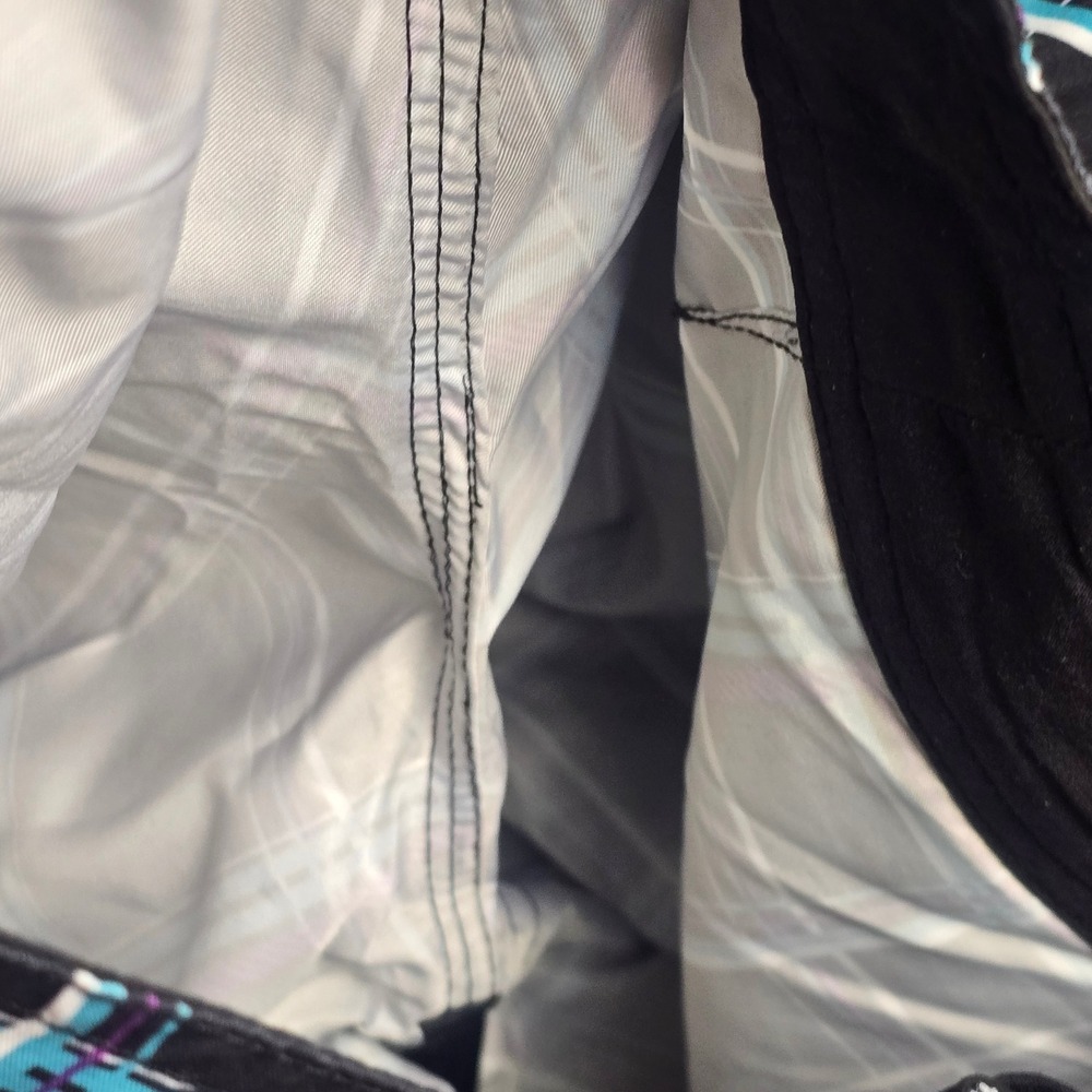 Quiksilver Boys Plaid Board Shorts Black Teal Purple Swim Trunks Size 10 NEW‎ - Picture 10 of 14